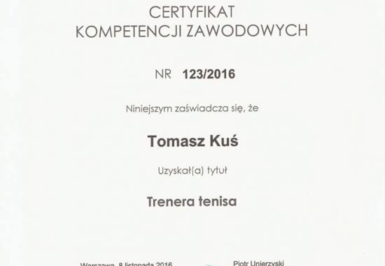 Tomasz Kuś trenerem II stopnia