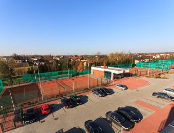 Śląskie Centrum Tenisa - ziemne korty tenisowe - widok z góry